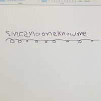 sincenooneknowme